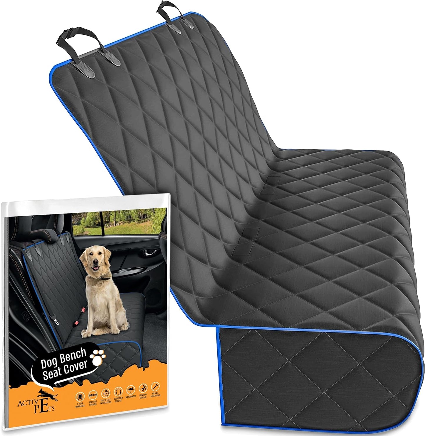 Keep Your Car Clean with Our Durable Black Dog Seat Cover! 🐾 Waterproof, Scratch Resistant, and Machine Washable - Perfect for Pet Lovers! 🚗✨