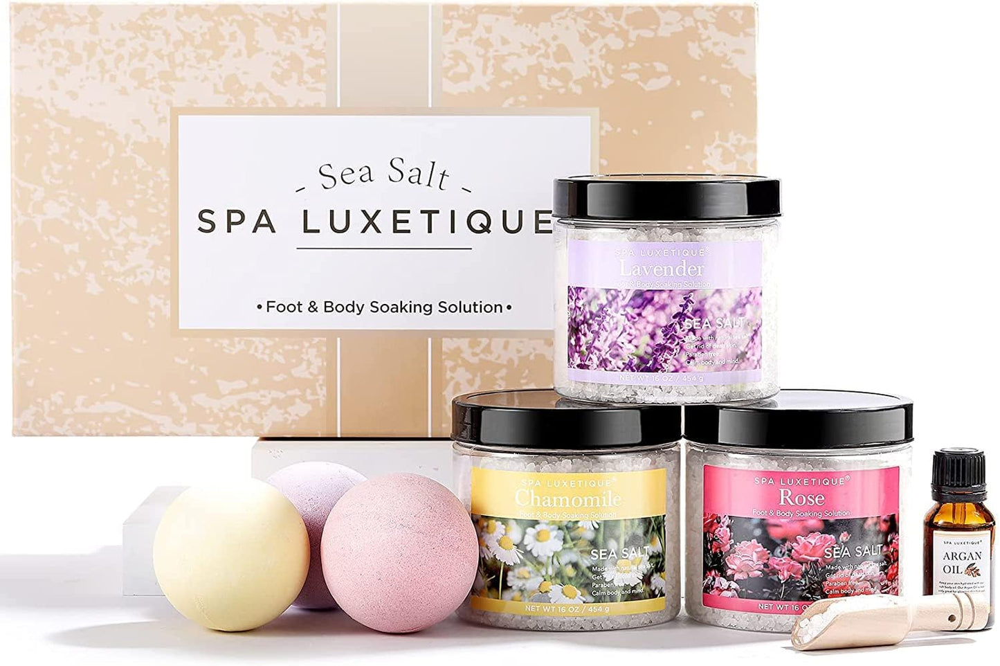 Indulge in Relaxation: Luxetique Epsom Bath Salts Gift Set for Her - Perfect for Mother's Day & Christmas!
