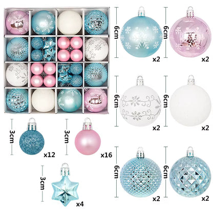 Get Festive with 44Pcs 6CM Christmas Ball Ornaments for Your Tree! Perfect for Home Decor & New Year Celebrations! 🎄✨ #ChristmasDecor #PartySupplies