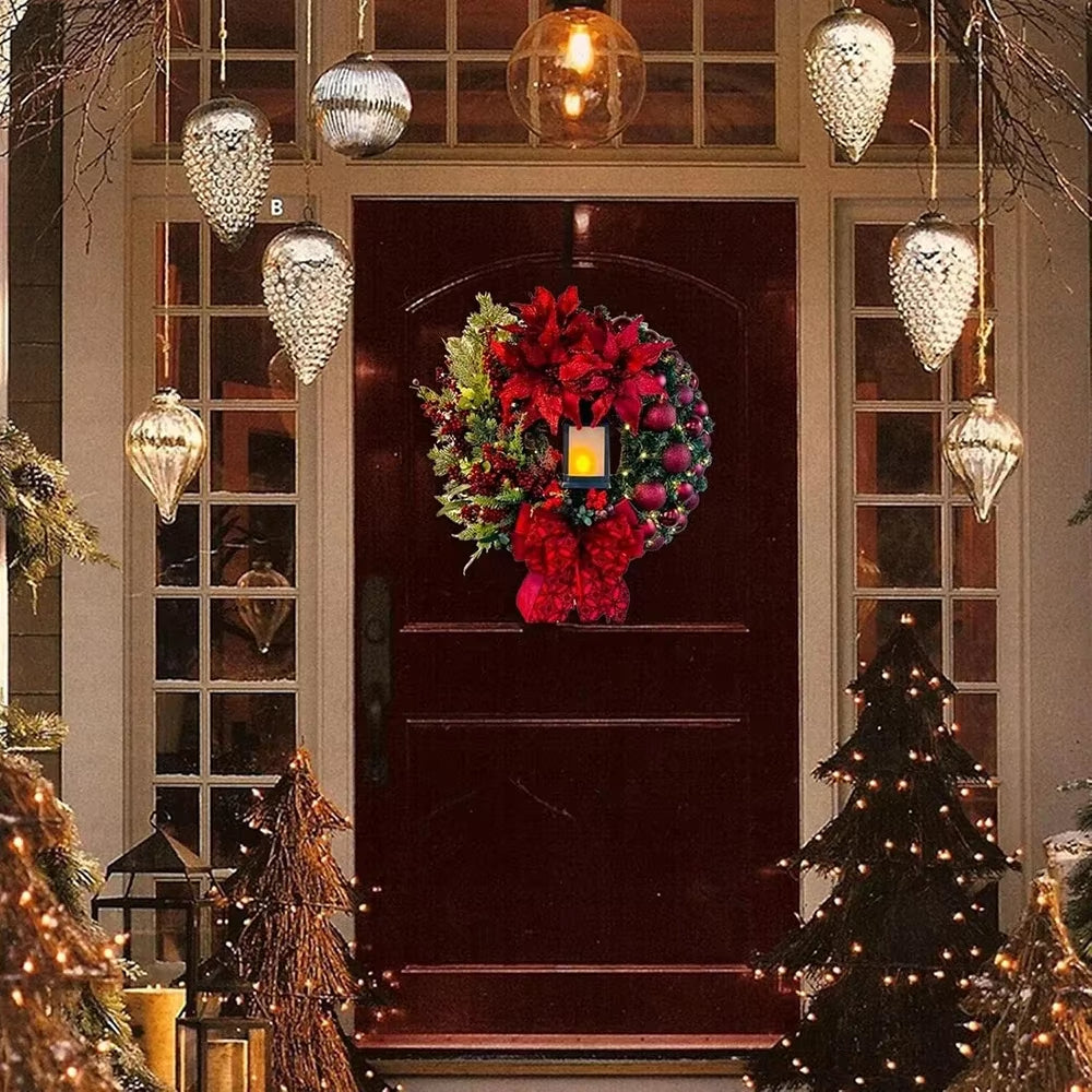 Brighten up your holidays with our stunning Christmas Wreath! Perfect for your front door, window, or wall, this festive decoration features twinkling lights to spread the Christmas cheer! 🎄✨ #ChristmasDecor #HolidayVibes