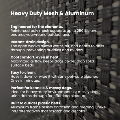 Say goodbye to chewed-up beds! 🐾 Check out the K9 Ballistics Chew Proof Elevated Cooling Cot for Small Dogs & Puppies - tough, comfy, and ready for your little chewer! 🖤✨