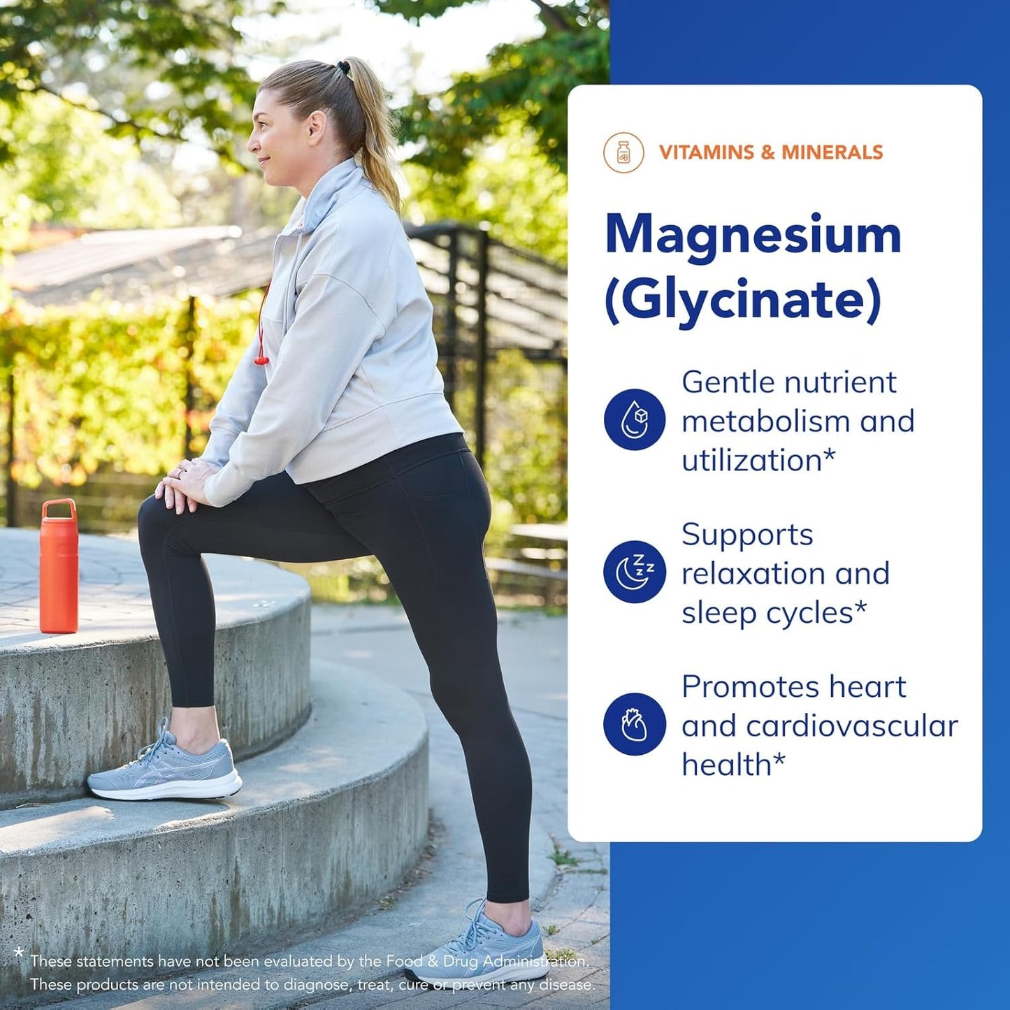 Magnesium (Glycinate) - Supplement to Support Stress Relief, Sleep, Heart Health, Nerves, Muscles, and Metabolism* - with Magnesium Glycinate - 90 Capsules