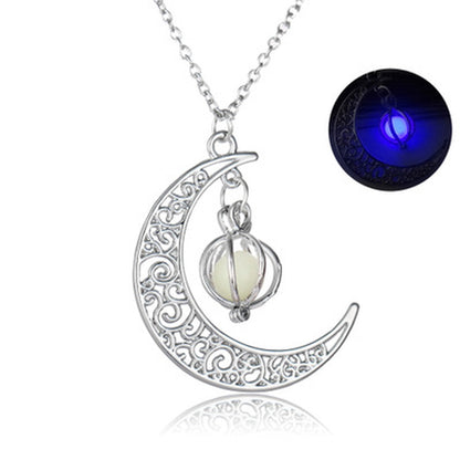 Shine Bright with Our Fashion Moon Luminous Healing Necklace - Perfect Gift for Her! 🌙✨💖