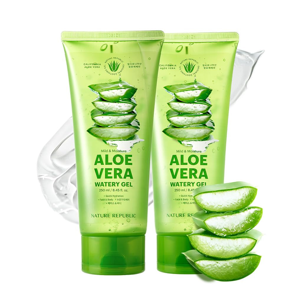 Revitalize Your Skin with Nature Republic's Aloe Vera Watery Gel! 🌿💧 Quick hydration, fast-absorbing, and perfect for all skin types! #KBeauty #SkincareEssentials