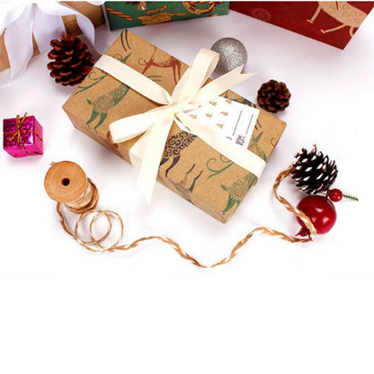 Get Festive with 9 Sheets of Christmas Kraft Gift Wrapping Paper for Your Holiday Celebrations! 🎄🎁✨