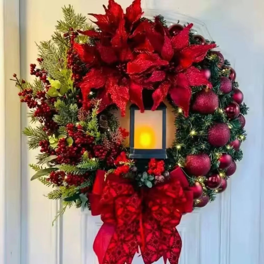 Brighten up your holidays with our stunning Christmas Wreath! Perfect for your front door, window, or wall, this festive decoration features twinkling lights to spread the Christmas cheer! 🎄✨ #ChristmasDecor #HolidayVibes