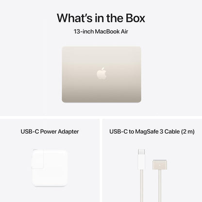 2025 Macbook Air 13-Inch Laptop with M4 Chip: Built for  Intelligence, 13.6-Inch Liquid Retina Display, 16GB Unified Memory, 256GB SSD Storage, Touch ID; Starlight with care+ (3 Years)
