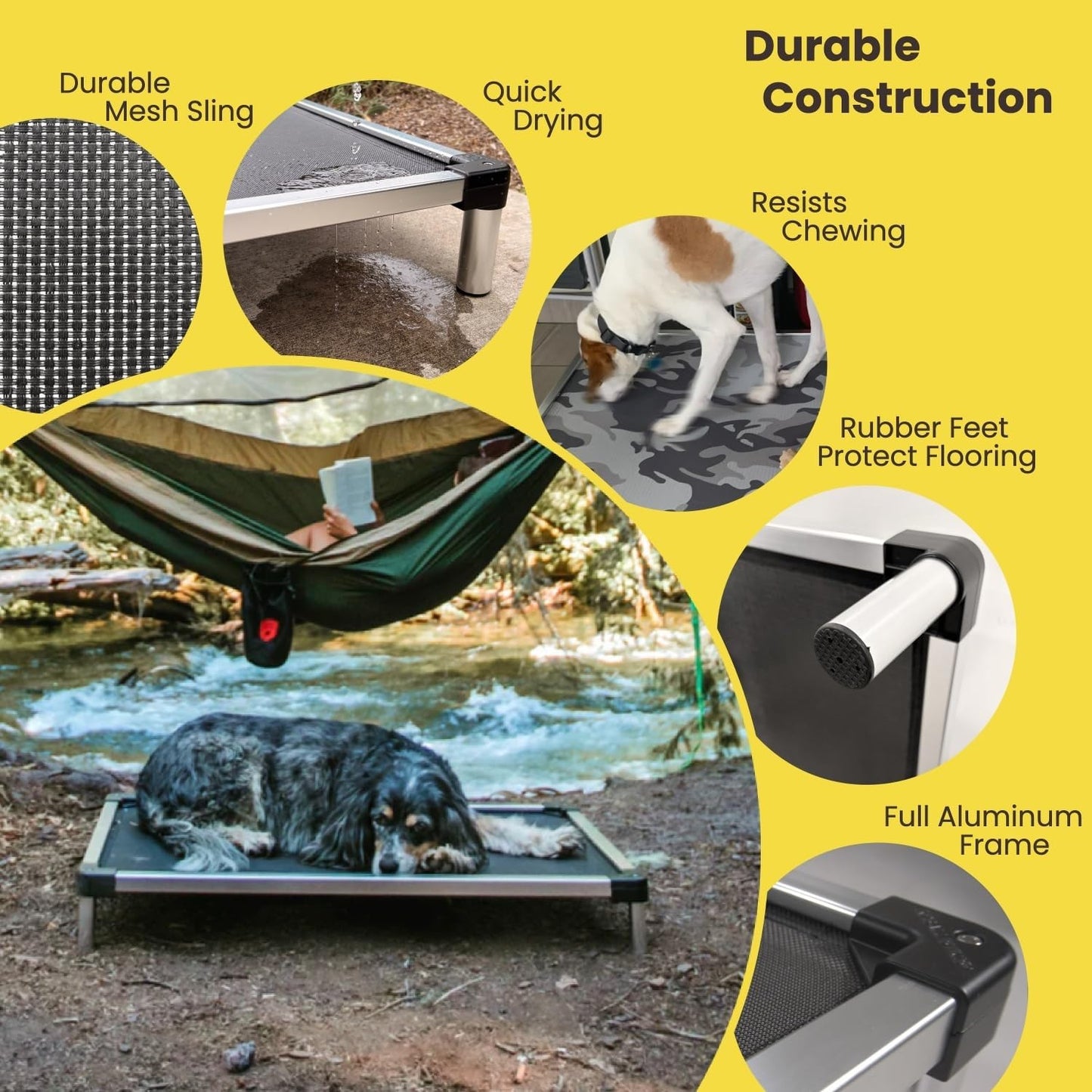 Say goodbye to chewed-up beds! 🐾 Check out the K9 Ballistics Chew Proof Elevated Cooling Cot for Small Dogs & Puppies - tough, comfy, and ready for your little chewer! 🖤✨