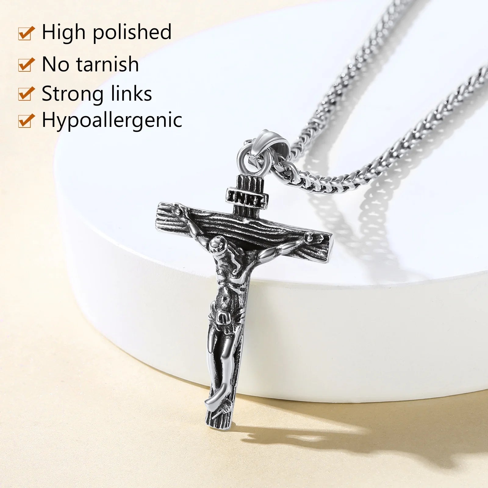 Stylish Stainless Steel Cross Necklace for Christian Dads - Perfect Father’s Day Gift! ✝️💖 #Faith #Fatherhood #GiftIdeas