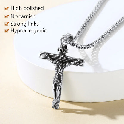 Stylish Stainless Steel Cross Necklace for Christian Dads - Perfect Father’s Day Gift! ✝️💖 #Faith #Fatherhood #GiftIdeas
