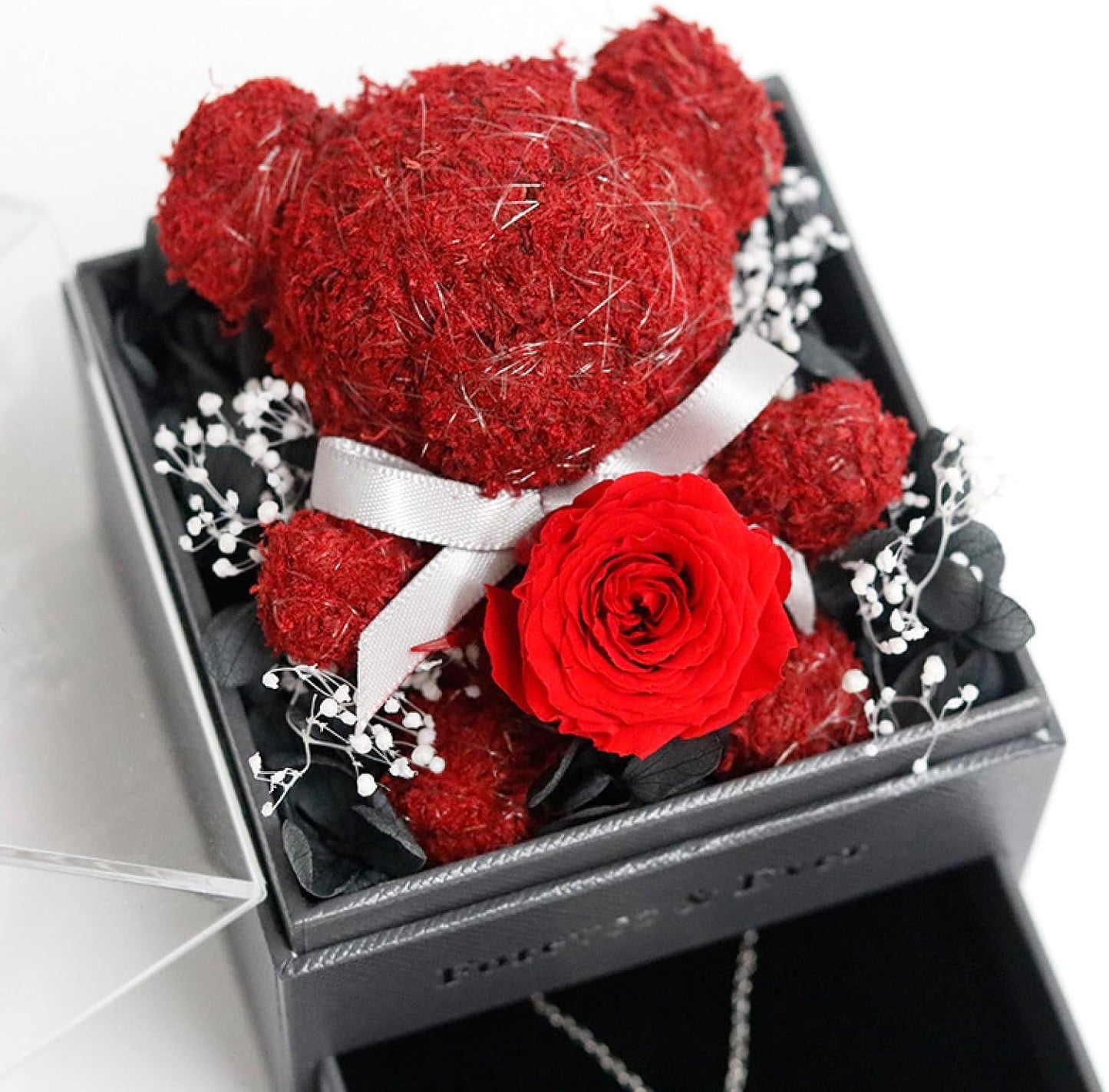Unforgettable Eternal Flower Gift Box: Roses, Bear, Jewelry & More for Birthdays & Valentine's Day! 🌹🎁💖