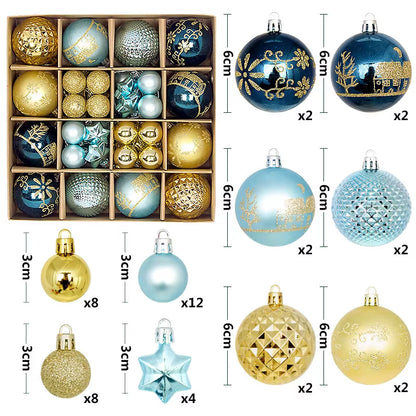 Get Festive with 44Pcs 6CM Christmas Ball Ornaments for Your Tree! Perfect for Home Decor & New Year Celebrations! 🎄✨ #ChristmasDecor #PartySupplies