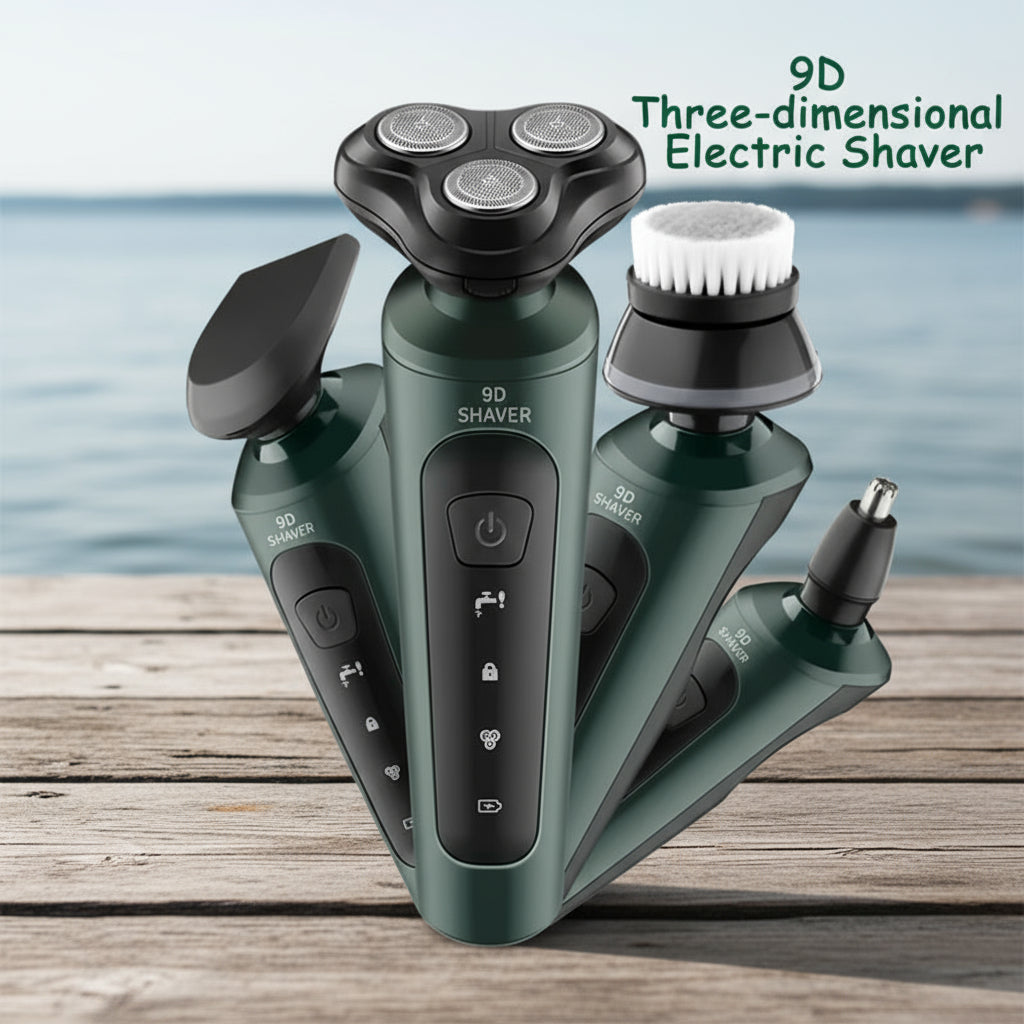 Upgrade your grooming game with our waterproof electric shaver! Perfect for wet or dry use, this rechargeable rotary trimmer delivers a smooth shave every time. #GroomingEssentials #ElectricShaver