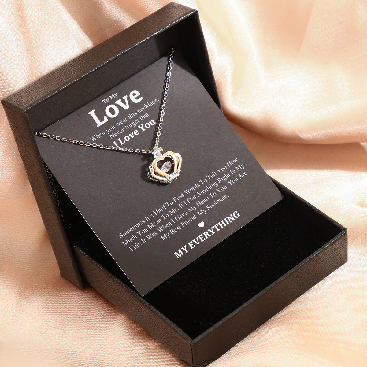 Celebrate Mom with a Stunning Love Necklace! 💖 Perfect Gift Box for Mother's Day! 🌷✨ #MothersDay #Jewelry #GiftIdeas