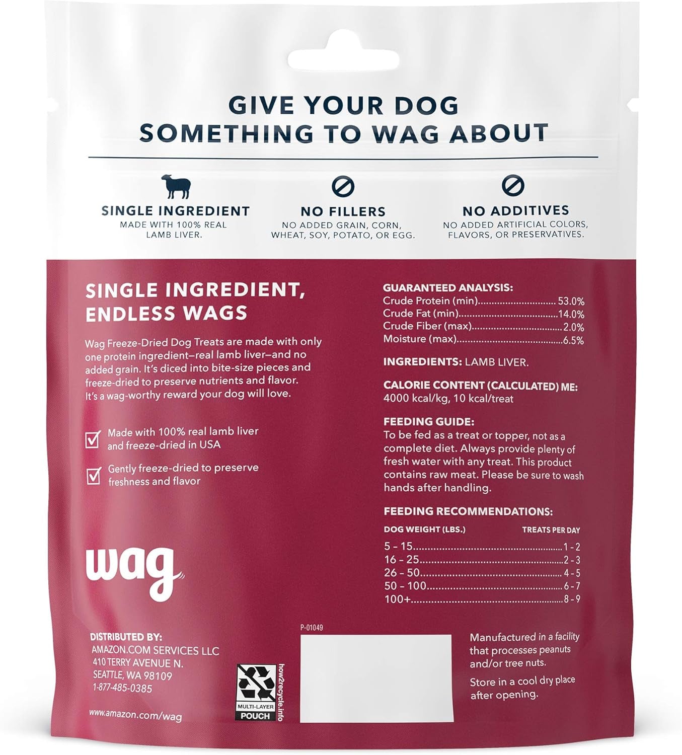 Treat your pup to the goodness of Wag's Freeze-Dried Lamb Liver! 🐾 High protein, grain-free, and perfect for training or as a meal topper! 🐶✨ #DogTreats #HealthyPups #WagLife