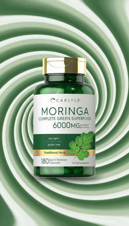 Elevate Your Wellness with Carlyle's Moringa Oleifera Capsules - 6000 Mg of Superfood Goodness! 🌿💪 #GreenSuperfood #HealthGoals