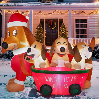 Get into the holiday spirit with our adorable 5 FT Christmas Puppy Inflatable! 🎄🐶 Perfect for your yard or indoor decor, this self-inflating cutie lights up with built-in LEDs!✨ #ChristmasDecor #InflatablePuppy #HolidayVibes