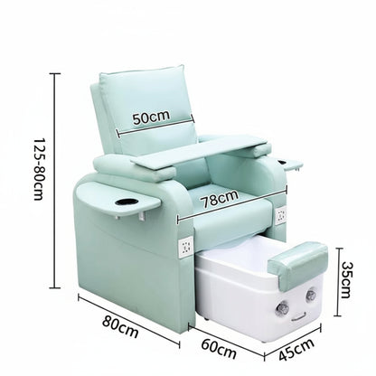 Unwind in Luxury: Electric Reclining Spa Massage Foot Bath & Pedicure Bench for Ultimate Relaxation! 💆‍♀️✨