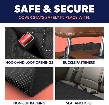 Keep Your Car Clean with Our Durable Black Dog Seat Cover! 🐾 Waterproof, Scratch Resistant, and Machine Washable - Perfect for Pet Lovers! 🚗✨