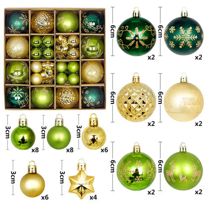 Get Festive with 44Pcs 6CM Christmas Ball Ornaments for Your Tree! Perfect for Home Decor & New Year Celebrations! 🎄✨ #ChristmasDecor #PartySupplies