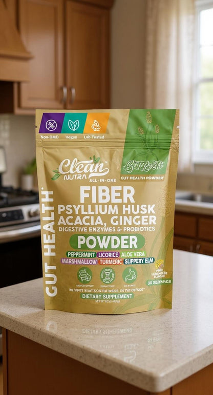 Boost Your Gut Health with Our All-Natural Fiber Powder! 🌿✨ Packed with Psyllium Husk, Probiotics, and Digestive Enzymes for a Happy Tummy! 💚 #GutHealth #Wellness #NaturalSupplements