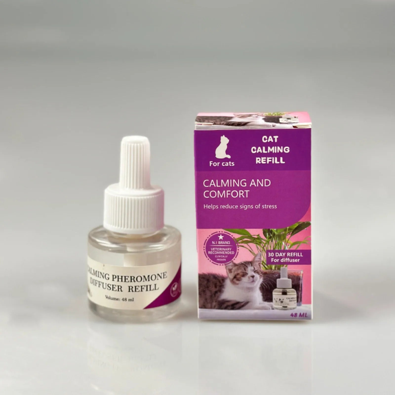 Transform Your Cat's Space with Our 48ML Pheromone Diffuser Kit - The Ultimate Relaxation Solution! 🐾✨