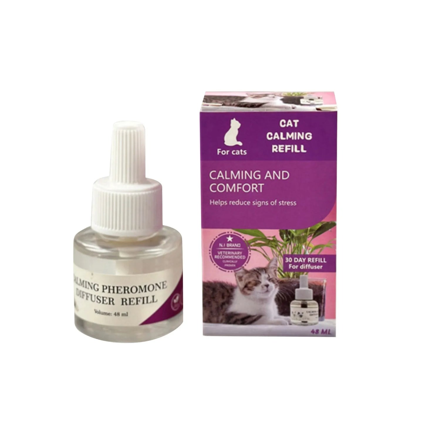 Transform Your Cat's Space with Our 48ML Pheromone Diffuser Kit - The Ultimate Relaxation Solution! 🐾✨