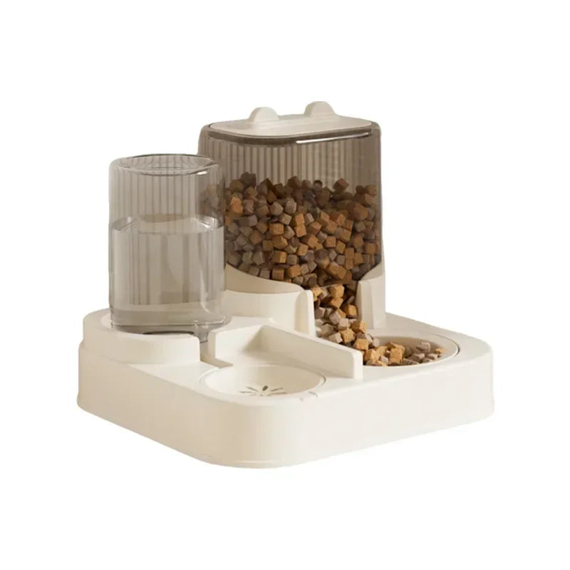 Upgrade your pet's mealtime with our Automatic Cat Feeder & Water Fountain Set! 🐾💧 Perfect for both cats and dogs, made from food-grade plastic with a convenient gravity feed design! 🐱🐶✨