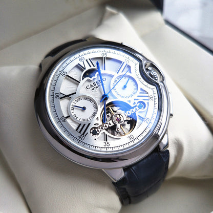 Upgrade Your Style with This Trendy Blue Light Men's Multi-Function Automatic Watch! ⌚✨ #Fashion #MensWatch #StyleUpgrade