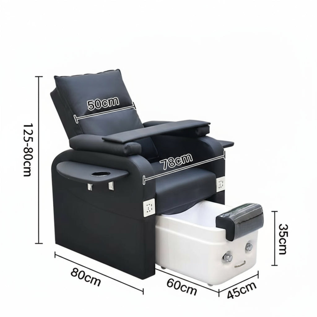 Unwind in Luxury: Electric Reclining Spa Massage Foot Bath & Pedicure Bench for Ultimate Relaxation! 💆‍♀️✨