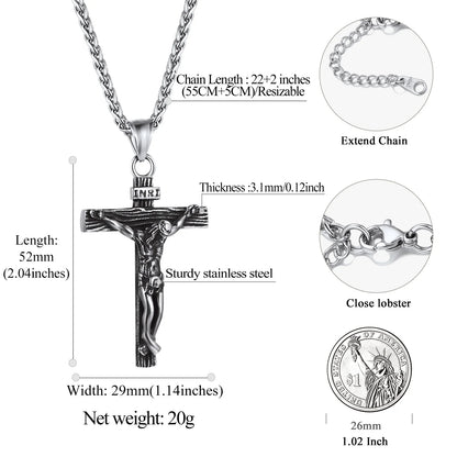 Stylish Stainless Steel Cross Necklace for Christian Dads - Perfect Father’s Day Gift! ✝️💖 #Faith #Fatherhood #GiftIdeas
