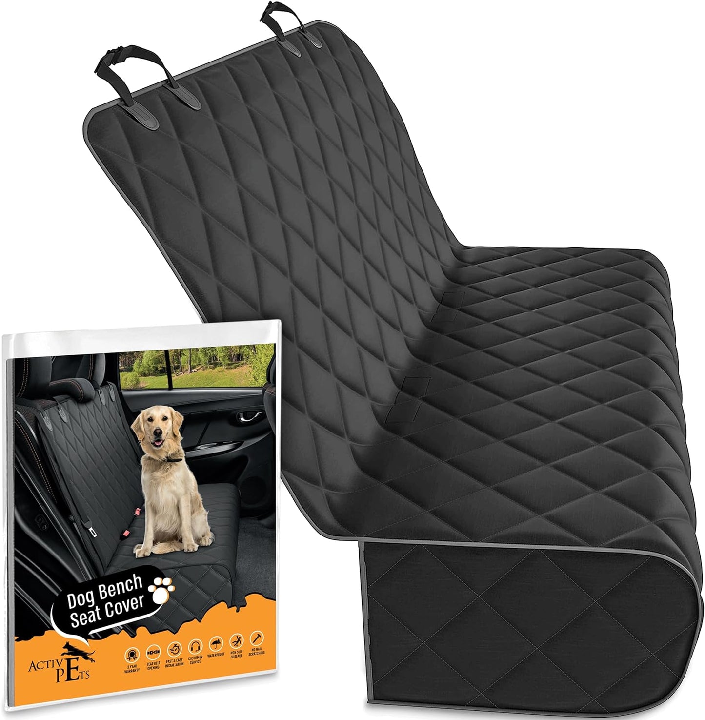Keep Your Car Clean with Our Durable Black Dog Seat Cover! 🐾 Waterproof, Scratch Resistant, and Machine Washable - Perfect for Pet Lovers! 🚗✨