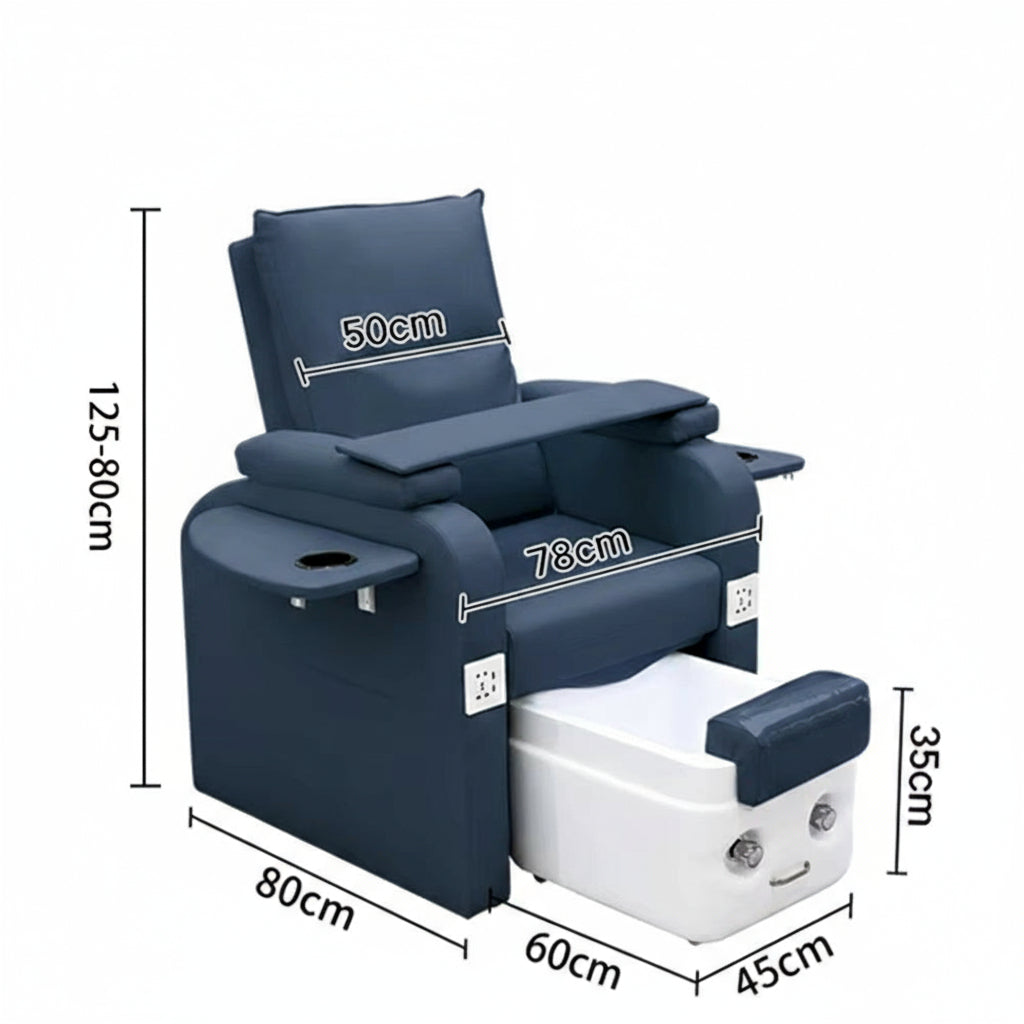 Unwind in Luxury: Electric Reclining Spa Massage Foot Bath & Pedicure Bench for Ultimate Relaxation! 💆‍♀️✨