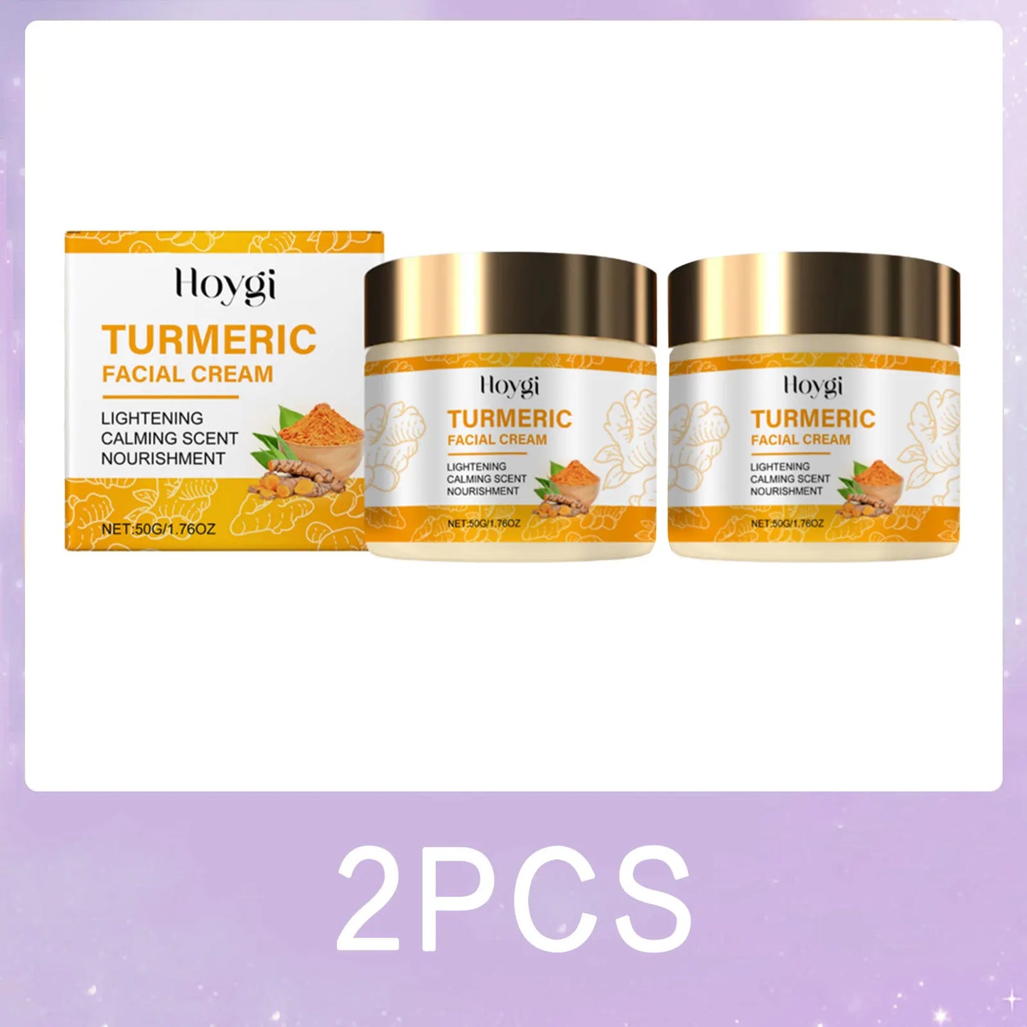 Glow Up with Our Turmeric Skincare Set! 🌟 Say goodbye to acne and dark spots while hydrating your skin with our moisturizing face cream and brightening serum! 💛✨