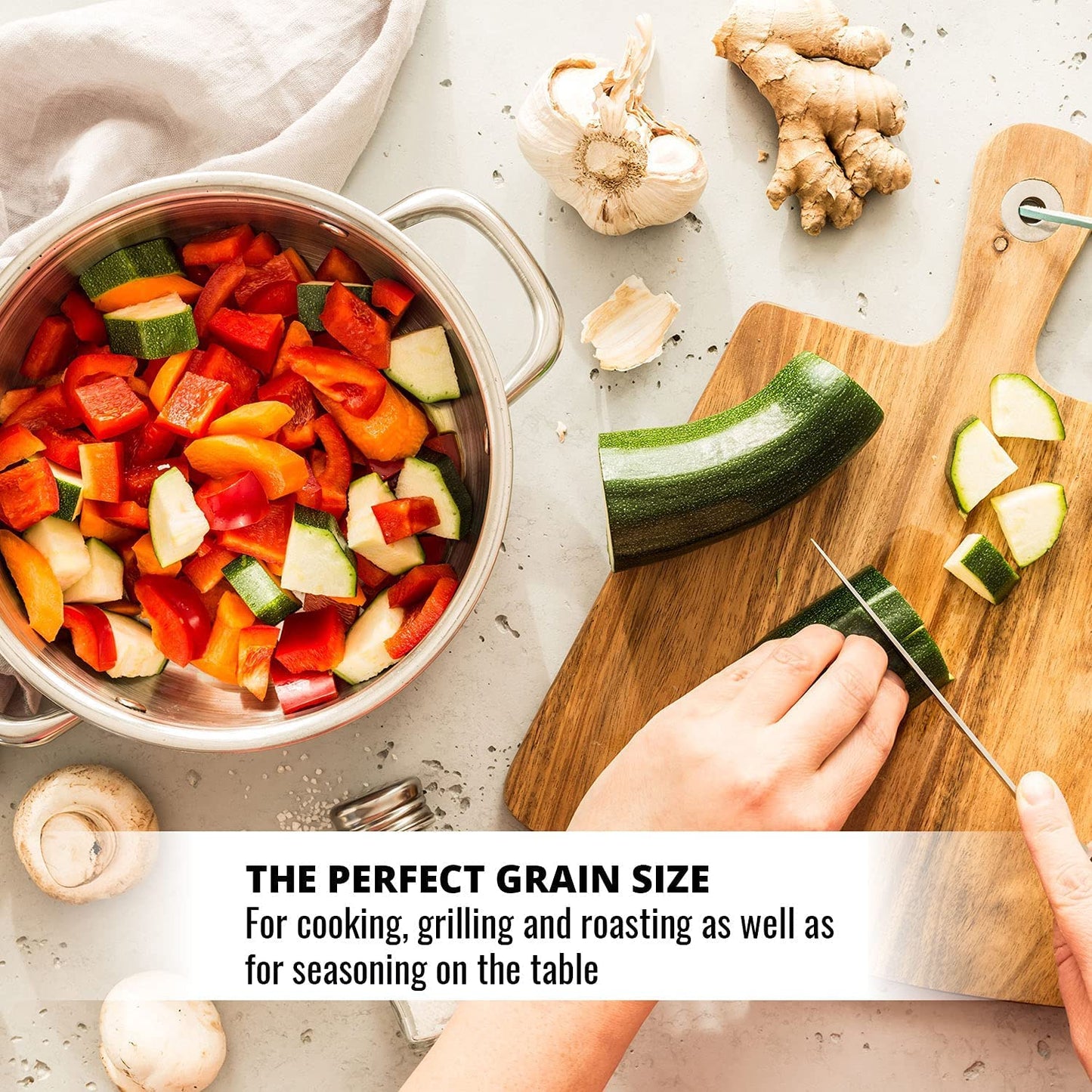 Himalayan Chef Pink Himalayan Salt, Fine Grain - 6 Lbs (6 X 1 Lb Bags), Pure, Natural, Kosher Certified, Non-Gmo, Perfect for Cooking, Seasoning, and Baking