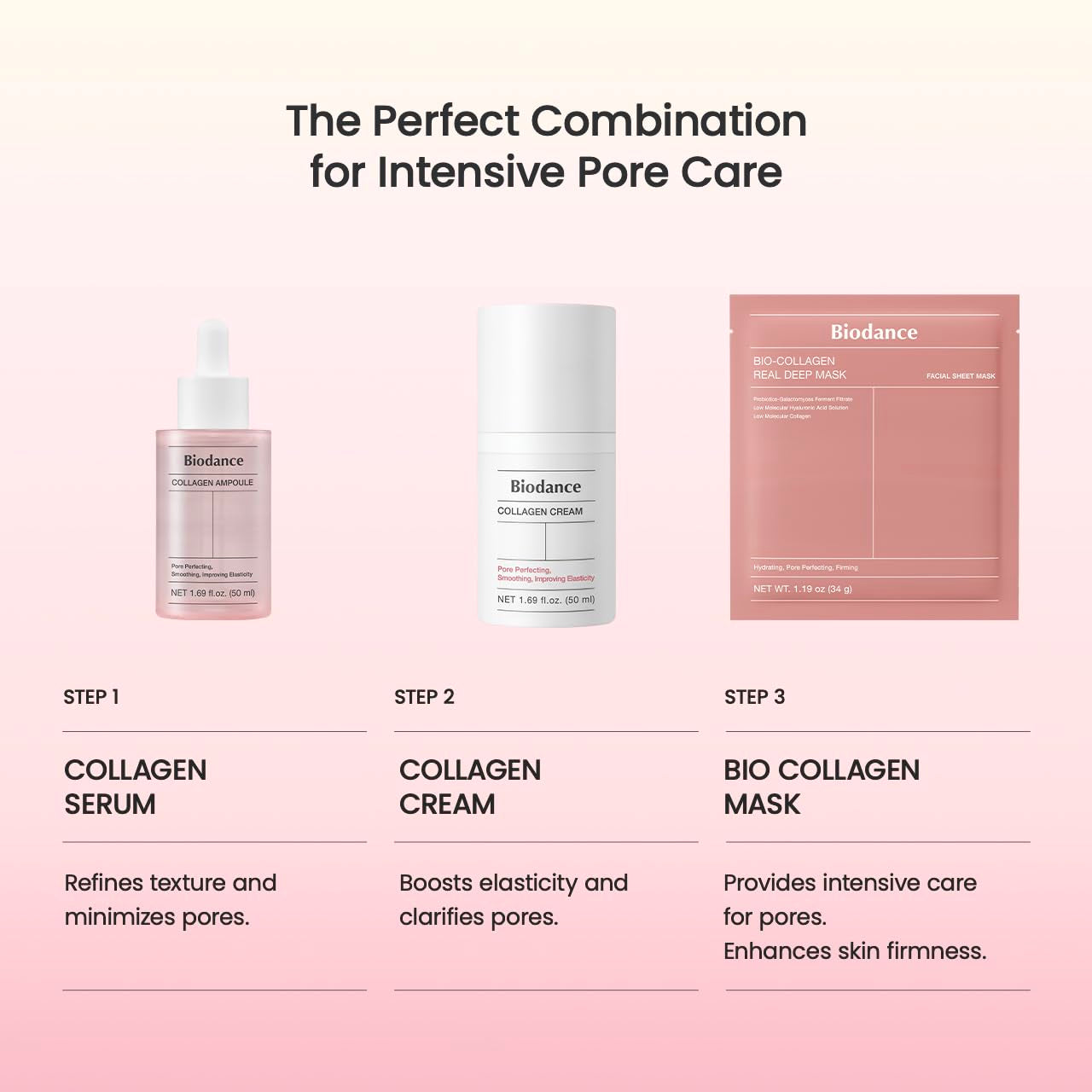 Bio-Collagen Real Deep Mask, Hydrating Overnight Hydrogel Mask, Pore Minimizing, Elasticity, Plumping Improvement, Korean Skincare, Stocking Stuffers for Teen Girls | 1.19Oz(34G) X 4Ea