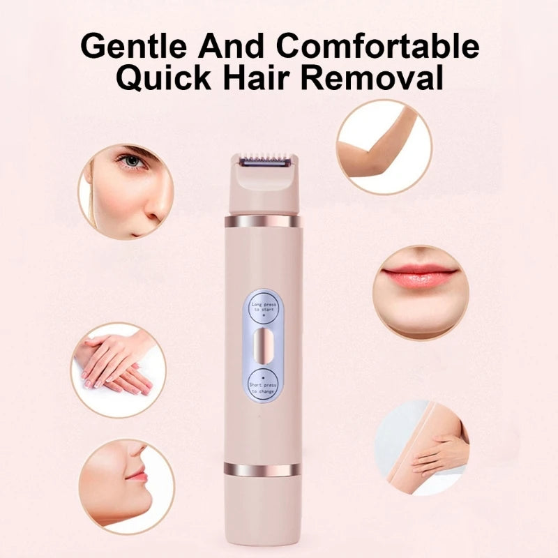 Say goodbye to unwanted hair with our Dual-Head Electric Shaver! Perfect for bikini, underarm, and facial areas—get smooth skin effortlessly! 🌟✨ #HairRemoval #BeautyEssentials