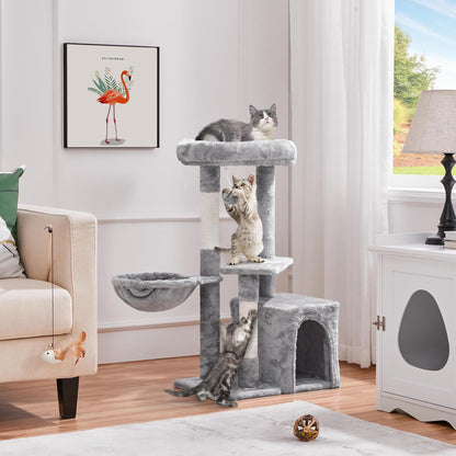 Upgrade your kitty's playground with the Topeakmart 34" Cat Tree! 🐾 Plush condo, cozy platform & fun basket for endless indoor adventures! 🐱✨ #CatFurniture #HappyKittens